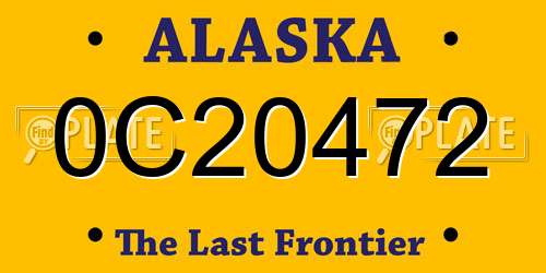 0C20472 Alaska License Plate