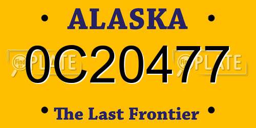 0C20477 Alaska License Plate
