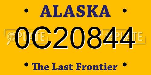 0C20844 Alaska License Plate