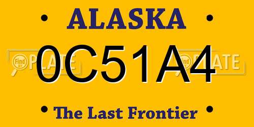 0C51A4 Alaska License Plate