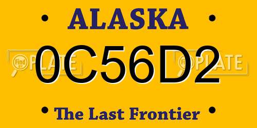 0C56D2 Alaska License Plate