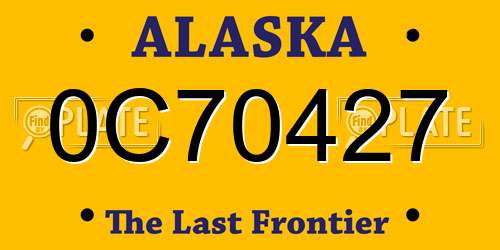 0C70427 Alaska License Plate