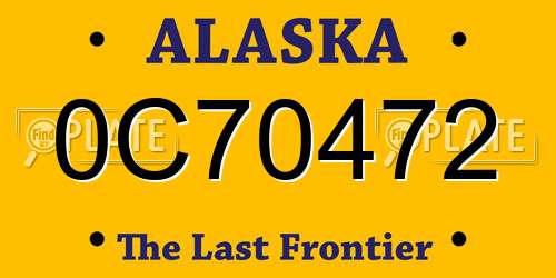 0C70472 Alaska License Plate