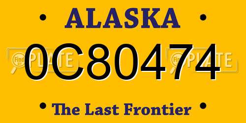0C80474 Alaska License Plate