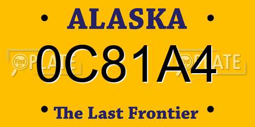 0C81A4 Alaska License Plate