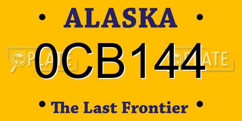 0CB144 Alaska License Plate