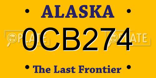 0CB274 Alaska License Plate