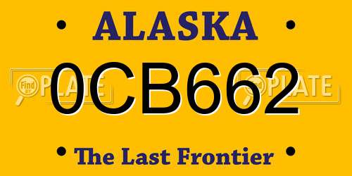 0CB662 Alaska License Plate