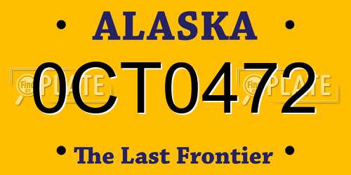 0CT0472 Alaska License Plate