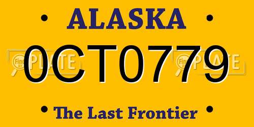 0CT0779 Alaska License Plate