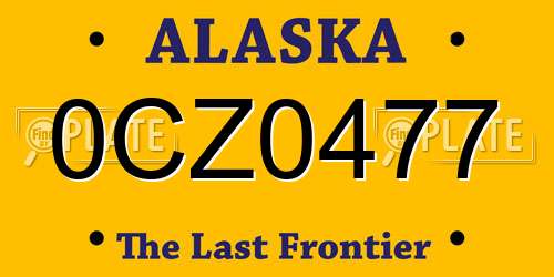 0CZ0477 Alaska License Plate