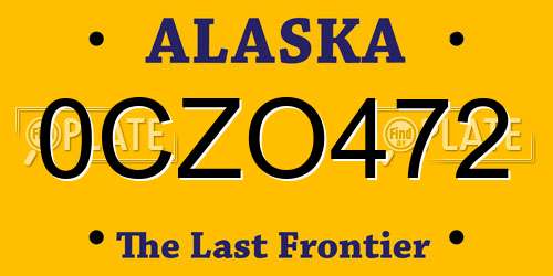 0CZO472 Alaska License Plate