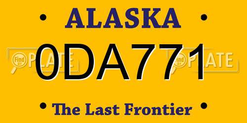 0DA771 Alaska License Plate