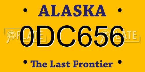 0DC656 Alaska License Plate