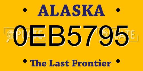0EB5795 Alaska License Plate