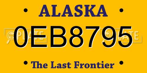 0EB8795 Alaska License Plate