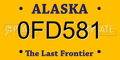 0FD581 Alaska License Plate