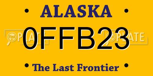 0FFB23 Alaska License Plate