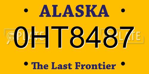 0HT8487 Alaska License Plate