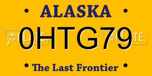 0HTG79 Alaska License Plate