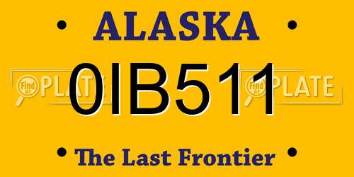 0IB511 Alaska License Plate