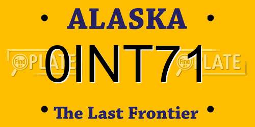 0INT71 Alaska License Plate