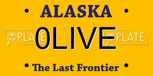 0LIVE Alaska License Plate