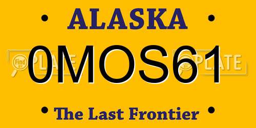 0MOS61 Alaska License Plate