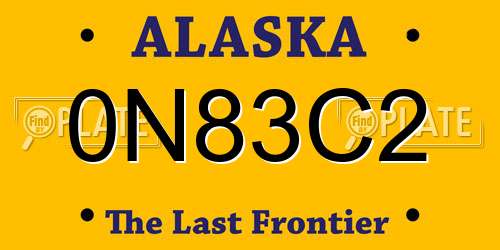 0N83C2 Alaska License Plate