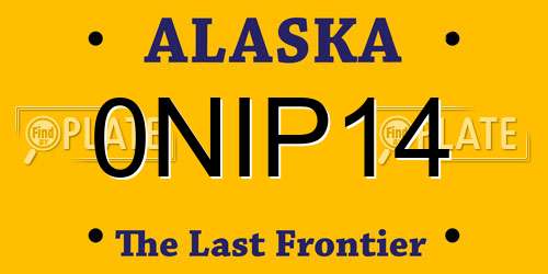 0NIP14 Alaska License Plate