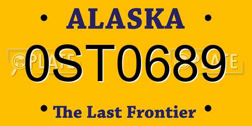 0ST0689 Alaska License Plate