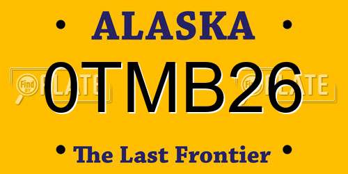 0TMB26 Alaska License Plate