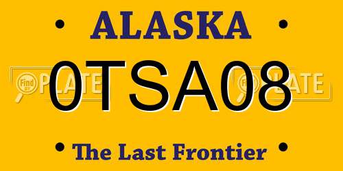 0TSA08 Alaska License Plate