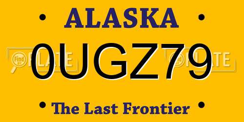 0UGZ79 Alaska License Plate