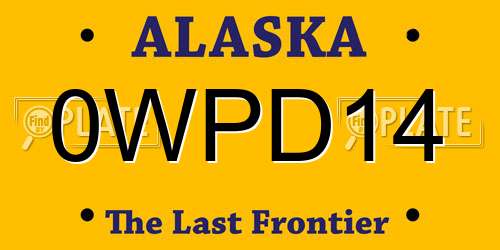 0WPD14 Alaska License Plate