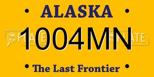 1004MN Alaska License Plate
