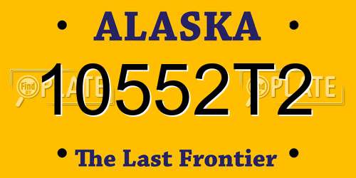 10552T2 Alaska License Plate
