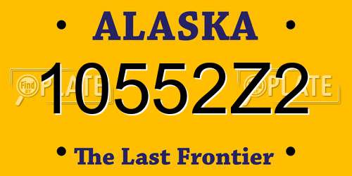 10552Z2 Alaska License Plate