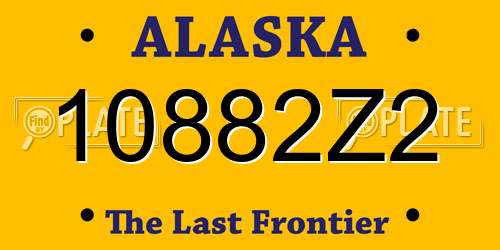 10882Z2 Alaska License Plate