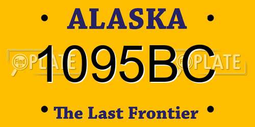 1095BC Alaska License Plate