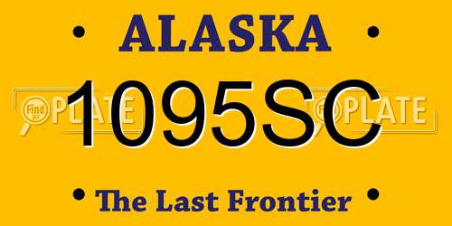 1095SC Alaska License Plate