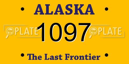 1097 Alaska License Plate