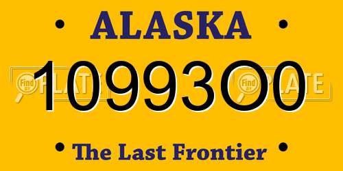 10993O0 Alaska License Plate