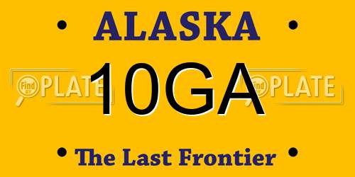 10GA Alaska License Plate