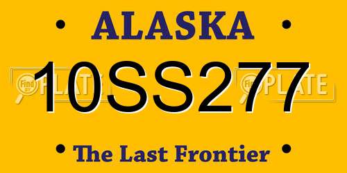 10SS277 Alaska License Plate