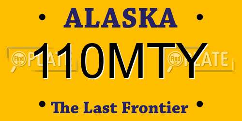 110MTY Alaska License Plate