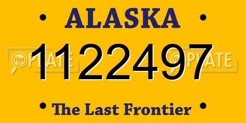 1122497 Alaska License Plate