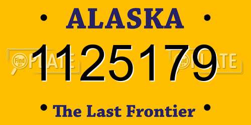 1125179 Alaska License Plate