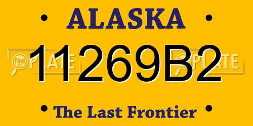 11269B2 Alaska License Plate
