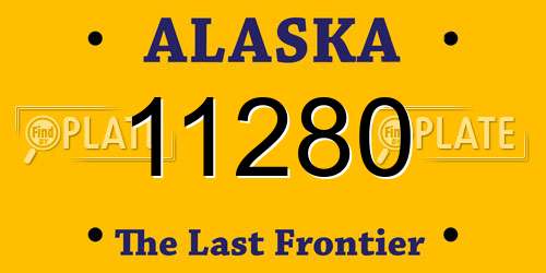 11280 Alaska License Plate